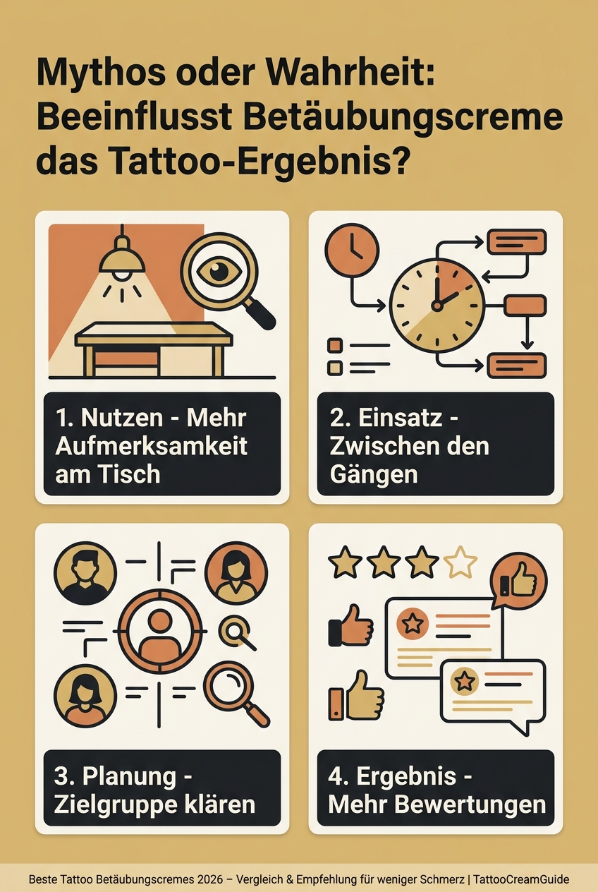 Infographic: Mythos oder Wahrheit: Beeinflusst Betäubungscreme das Tattoo-Ergebnis?