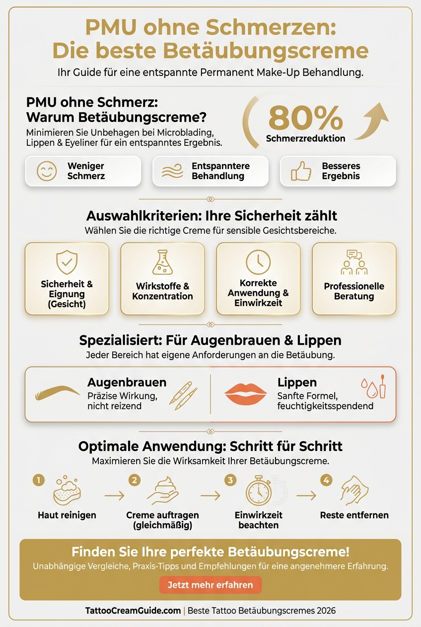 Infographic: PMU ohne Schmerzen: Die beste Betäubungscreme