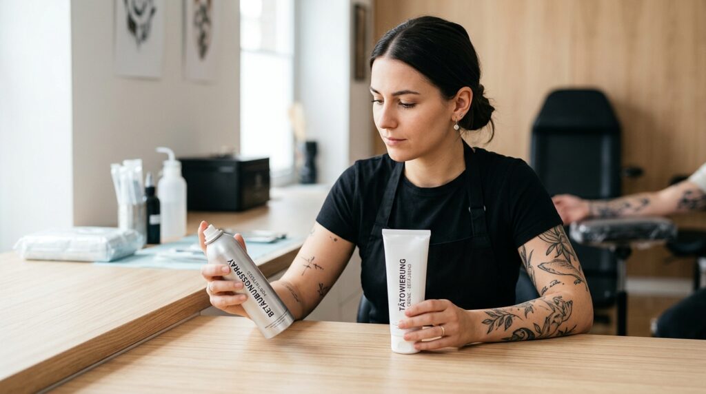 Vergleich von Betäubungsspray und Creme für Tattoos, um die beste Schmerzlinderung zu finden.