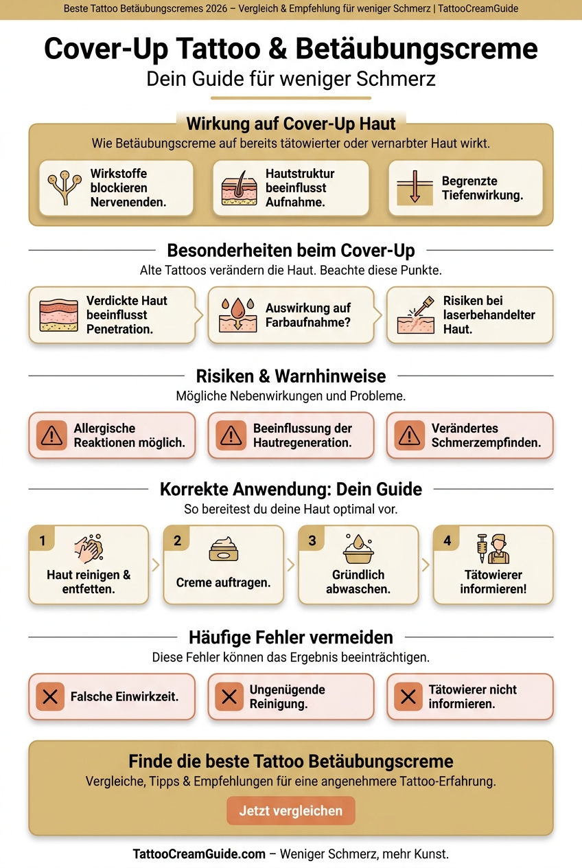 Infographic: Cover-Up Tattoo & Betäubungscreme