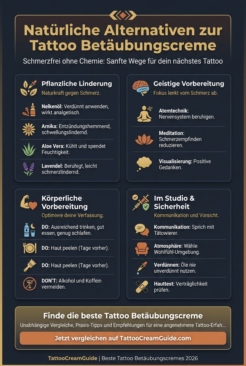 Infographic: Natürliche Alternativen zur Tattoo Betäubungscreme
