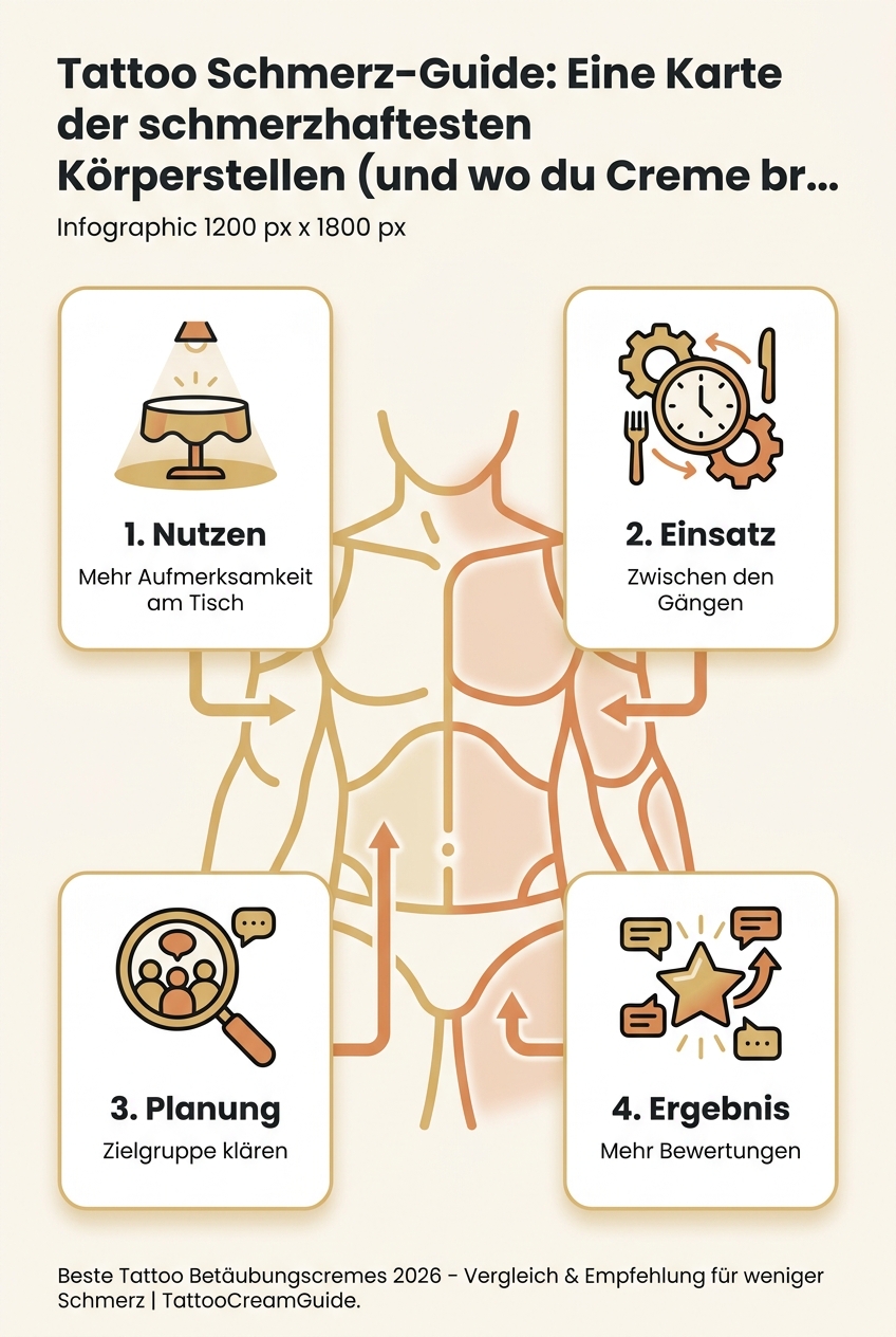 Infographic: Tattoo Schmerz-Guide: Eine Karte der schmerzhaftesten Körperstellen (und wo du Creme brauchst)