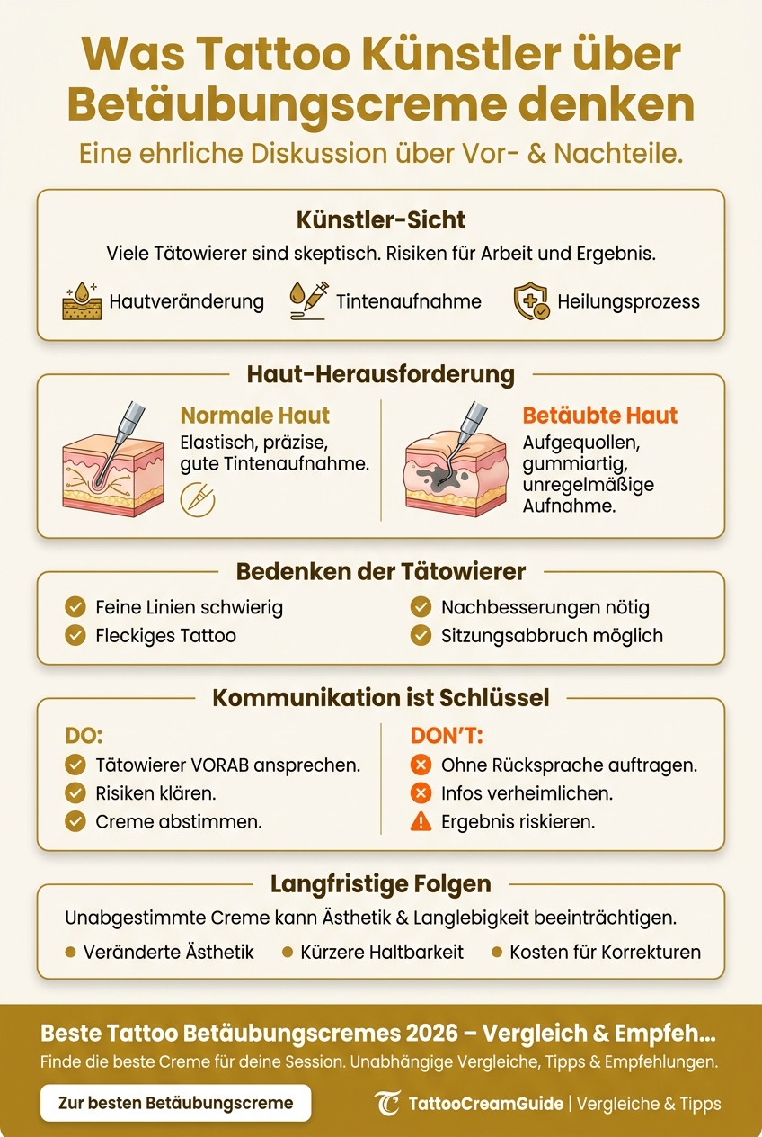 Infographic: Was Tattoo Künstler über Betäubungscreme denken