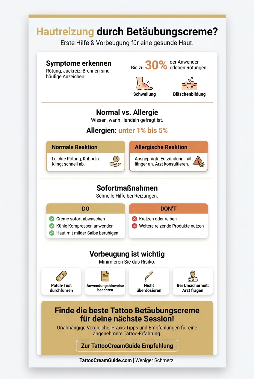 Infographic: Hautreizung durch Betäubungscreme?