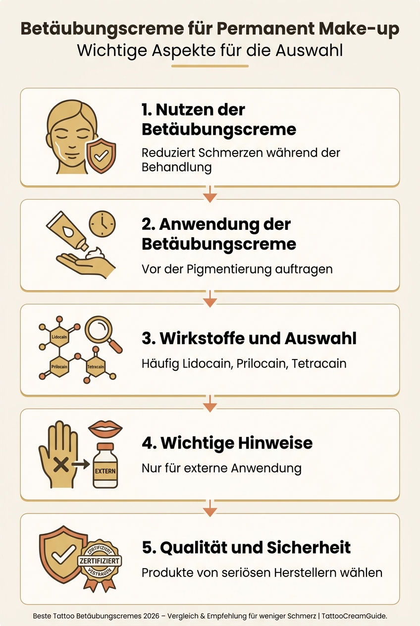 Infographic: Betäubungscreme für Permanent Make-up
