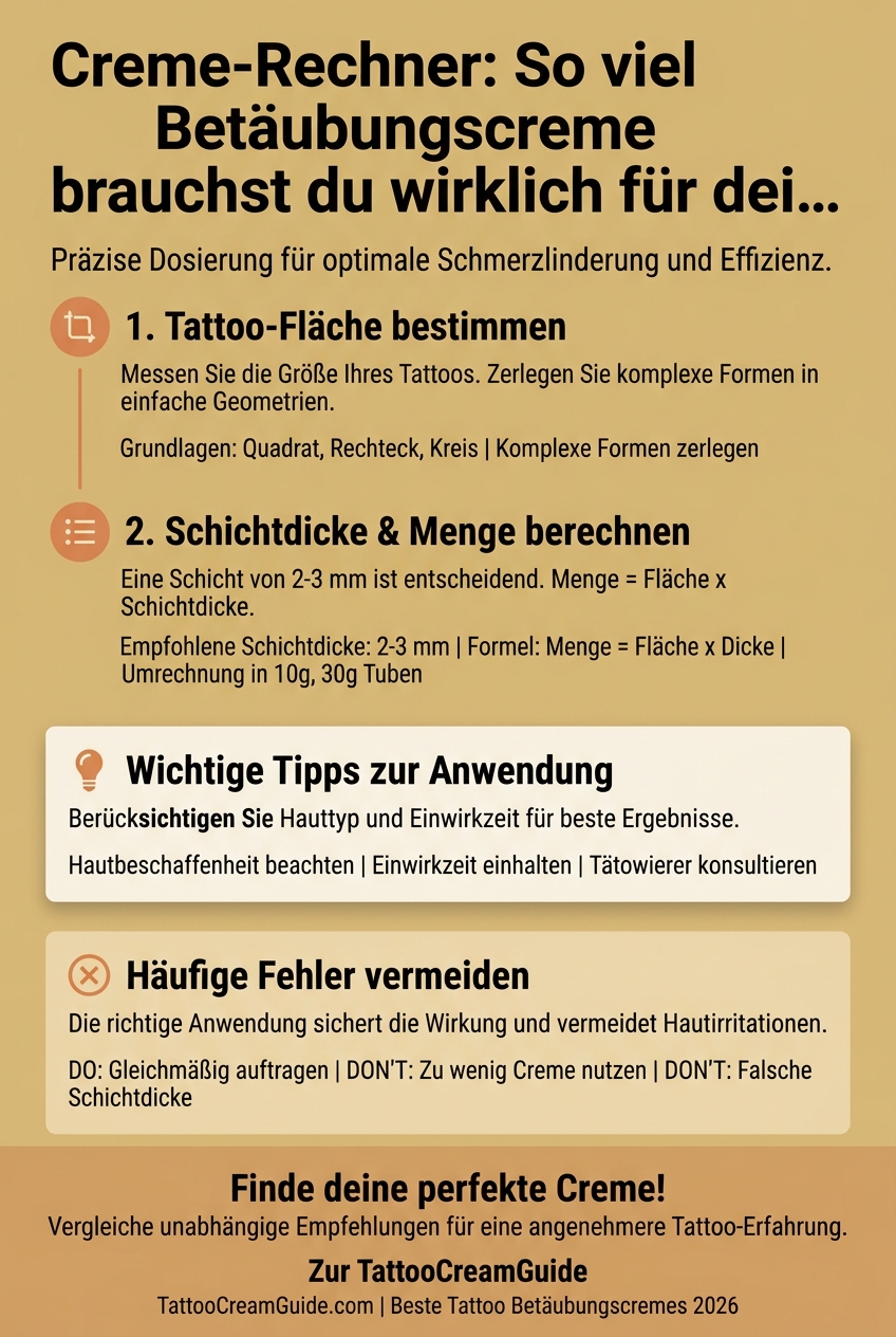 Infographic: Creme-Rechner: So viel Betäubungscreme brauchst du wirklich für dei...
